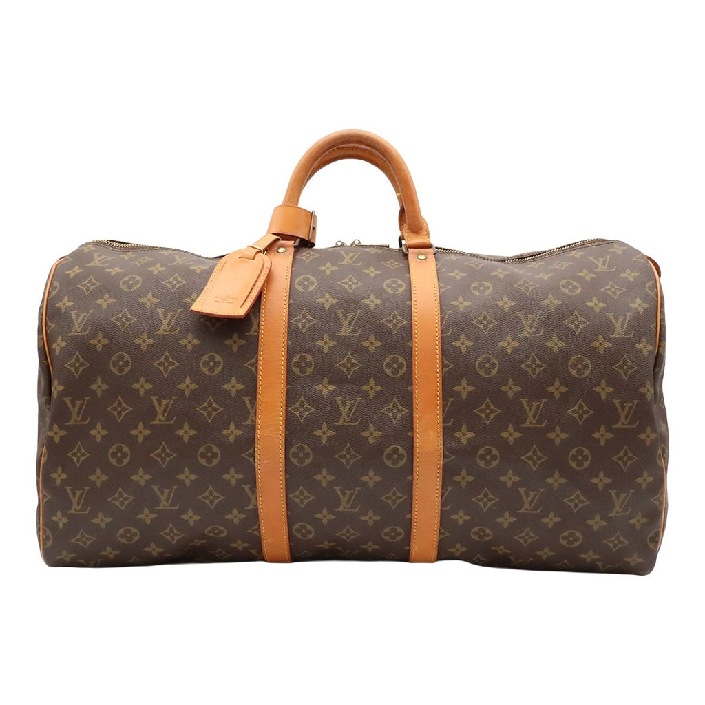 Louis Vuitton Monogram Keepall 55 Boston Bag Purse