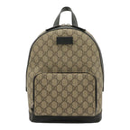 Gucci GG Supreme Small Backpack Leather Beige Black