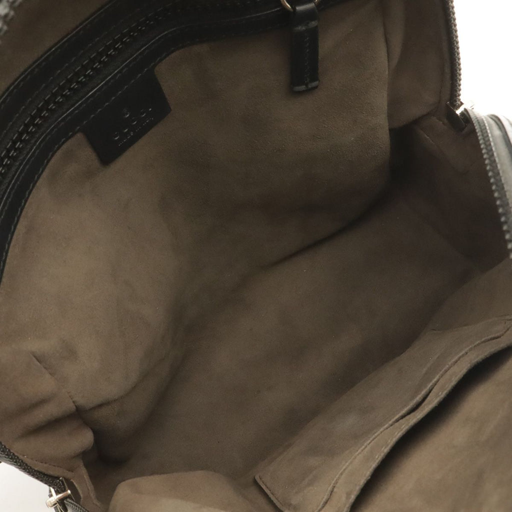 Gucci GG Supreme Small Backpack Leather Beige Black — view 6