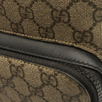 Gucci GG Supreme Small Backpack Leather Beige Black — view 4