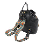 Prada Backpack Striped Shoulder Leather Nero Black Gold Domestic Boutique — view 2