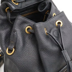 Prada Backpack Striped Shoulder Leather Nero Black Gold Domestic Boutique — view 7
