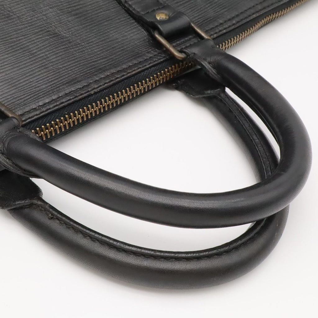 Louis Vuitton Epi Keepall 55 Boston Bag Purse Leather Noir Black — view 4