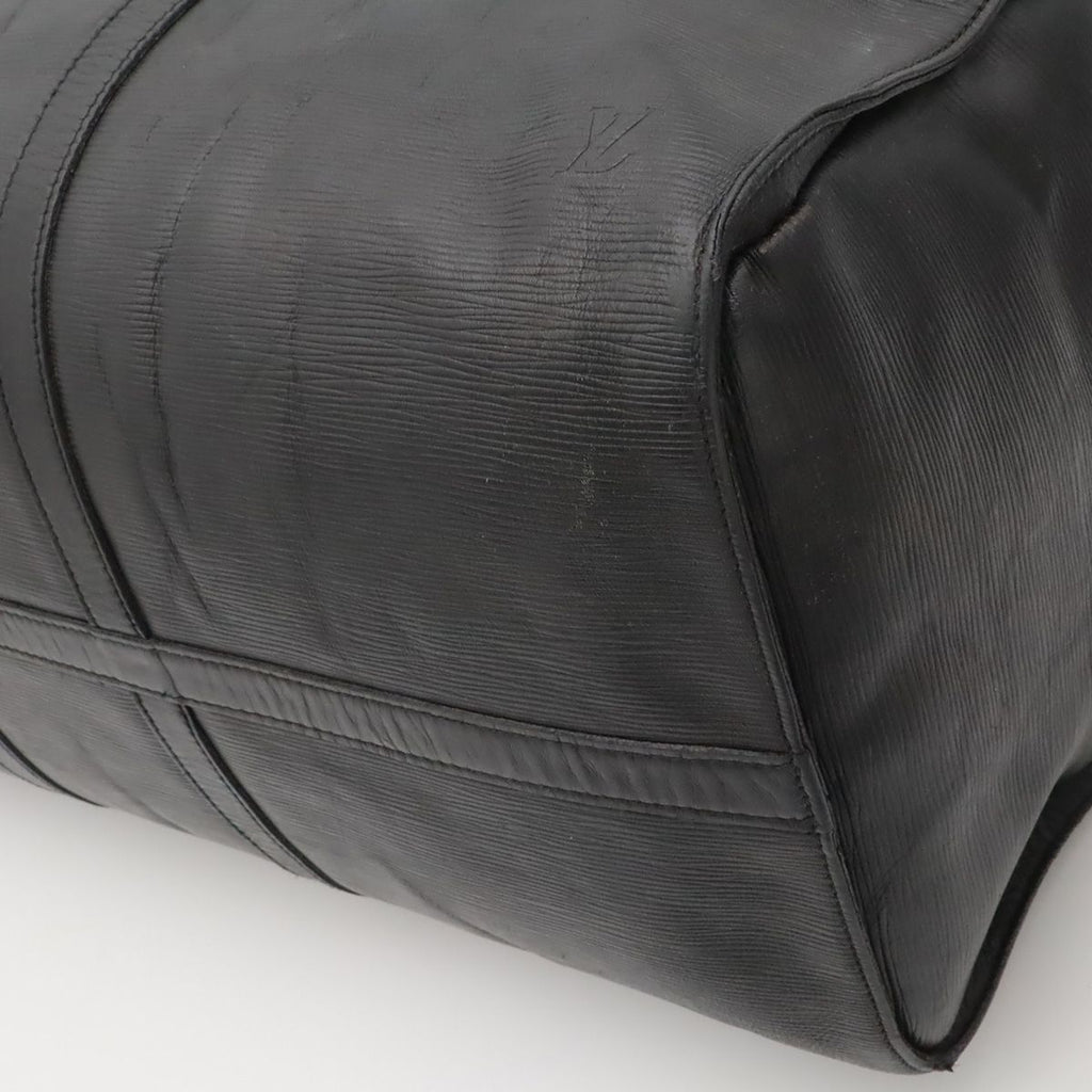 Louis Vuitton Epi Keepall 55 Boston Bag Purse Leather Noir Black — view 3