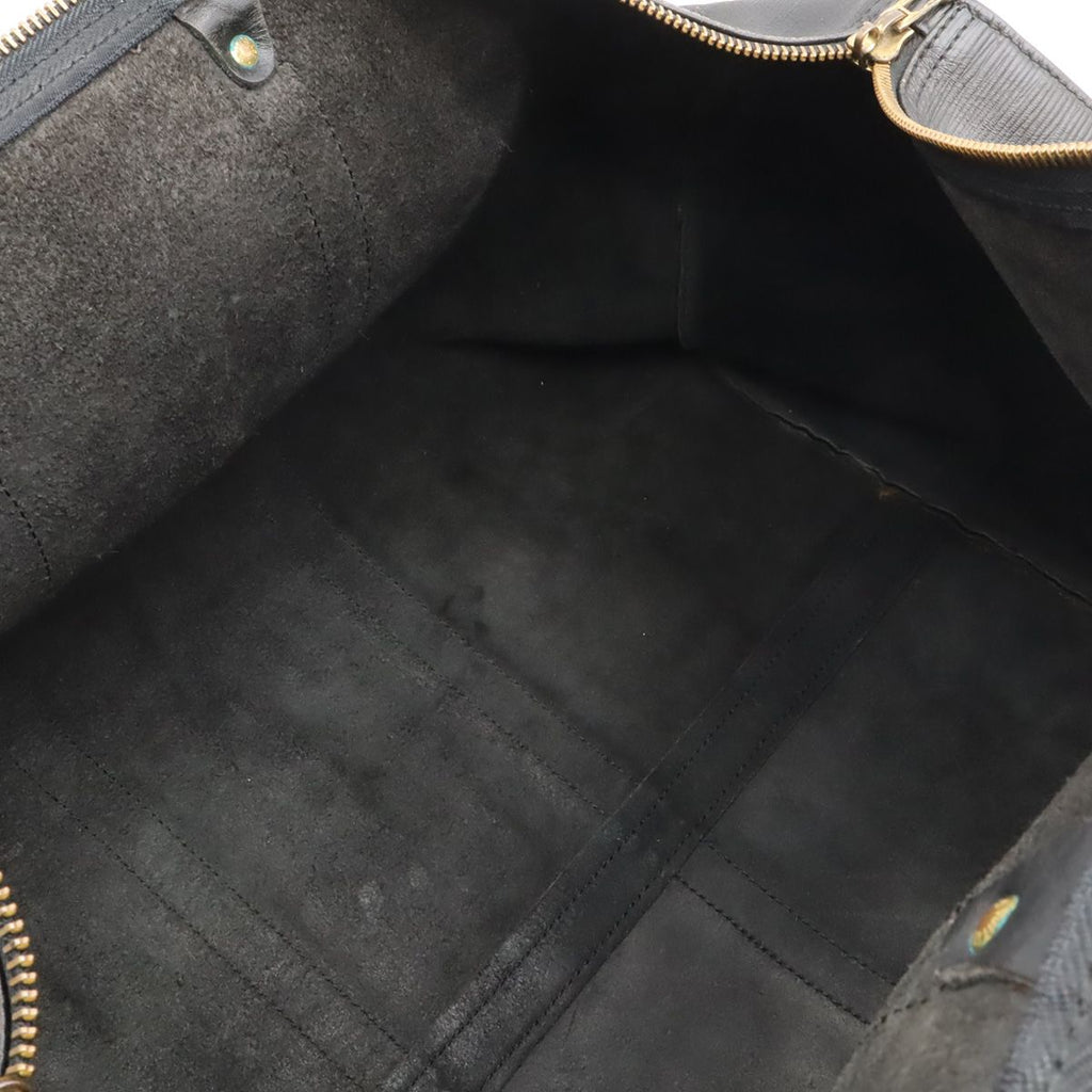 Louis Vuitton Epi Keepall 55 Boston Bag Purse Leather Noir Black — view 6