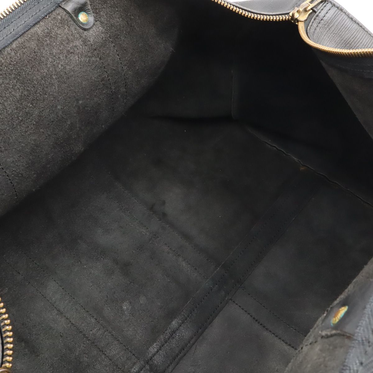 Louis Vuitton Epi Keepall 55 Boston Bag Purse Leather Noir Black — view 6