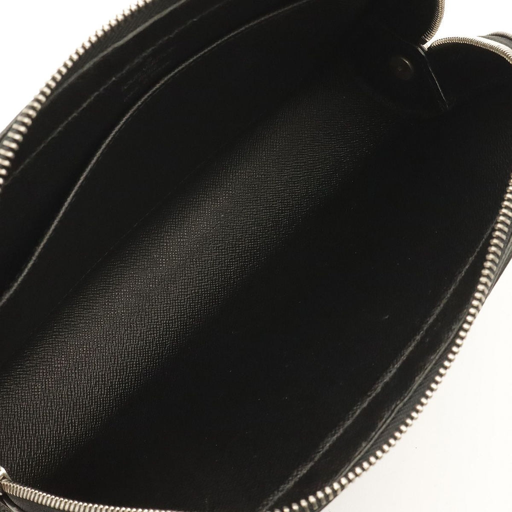 Louis Vuitton Taiga Baikal Clutch Handbag Ardoise Black — view 7