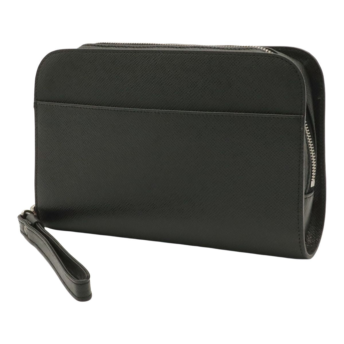 Louis Vuitton Taiga Baikal Clutch Handbag Ardoise Black — view 2