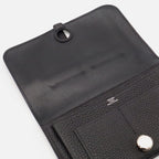 Hermes Dogon Duo GM Wallet Bifold Togo Leather Black Silver Coin — view 5