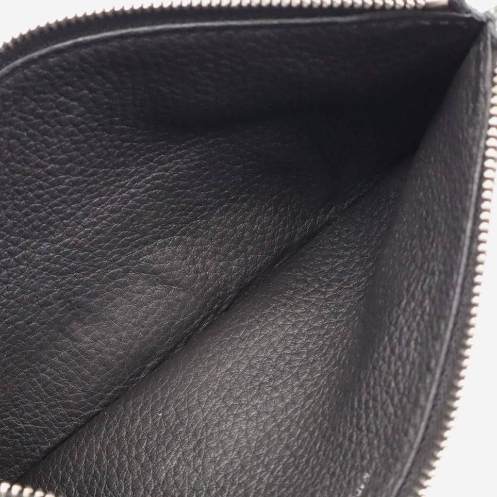 Hermes Dogon Duo GM Wallet Bifold Togo Leather Black Silver Coin — view 7