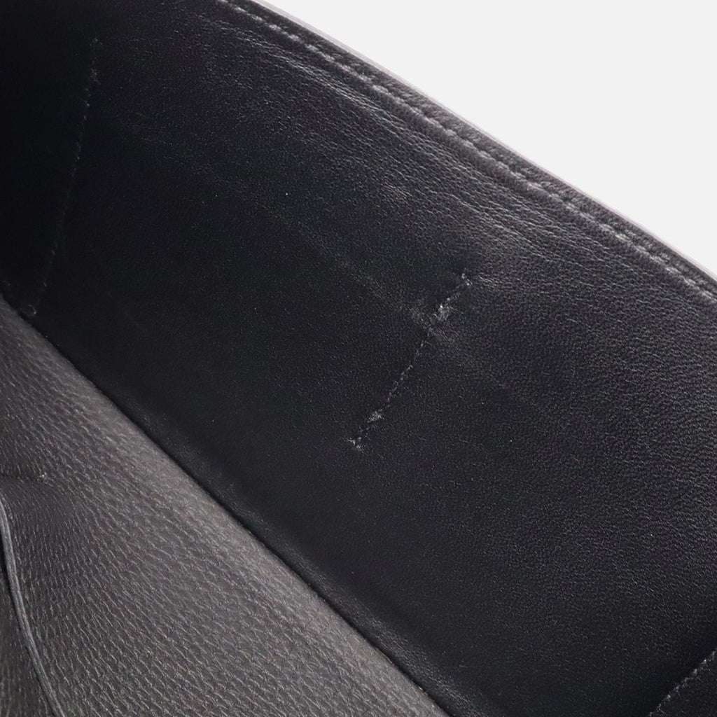 Hermes Dogon Duo GM Wallet Bifold Togo Leather Black Silver Coin — view 6