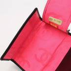 Chanel Cambon Line Key Case Calfskin Patent Black Pink Key Holder — view 7
