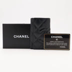 Chanel Cambon Line Key Case Calfskin Patent Black Pink Key Holder — view 8