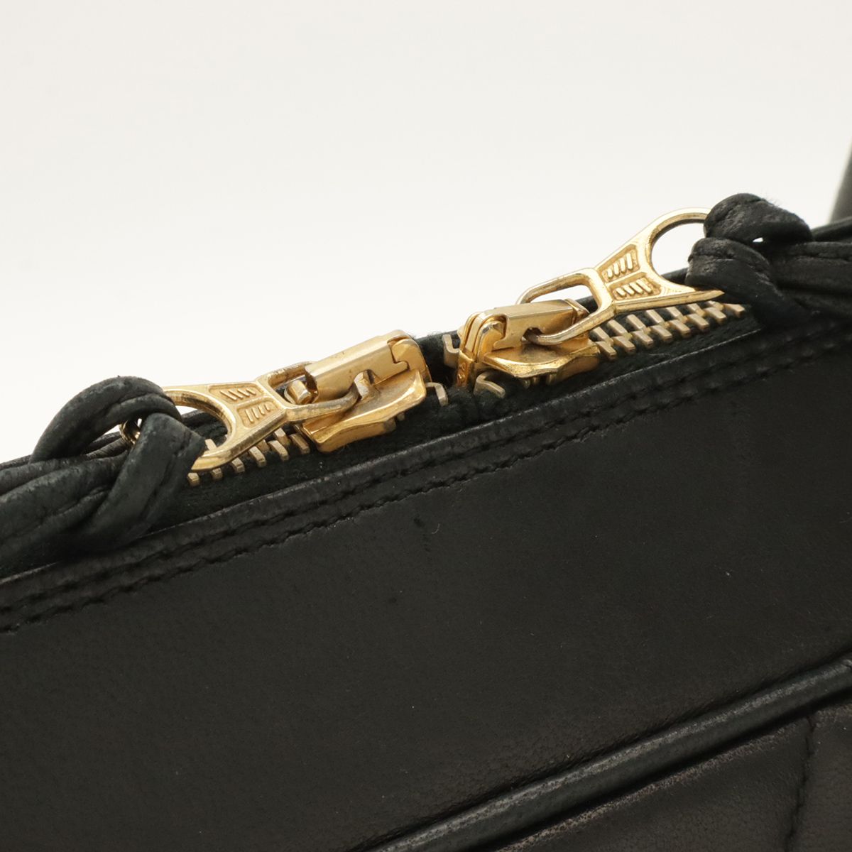 Chanel V-stitch Coco Ball Tote Bag Leather Black Gold — view 7