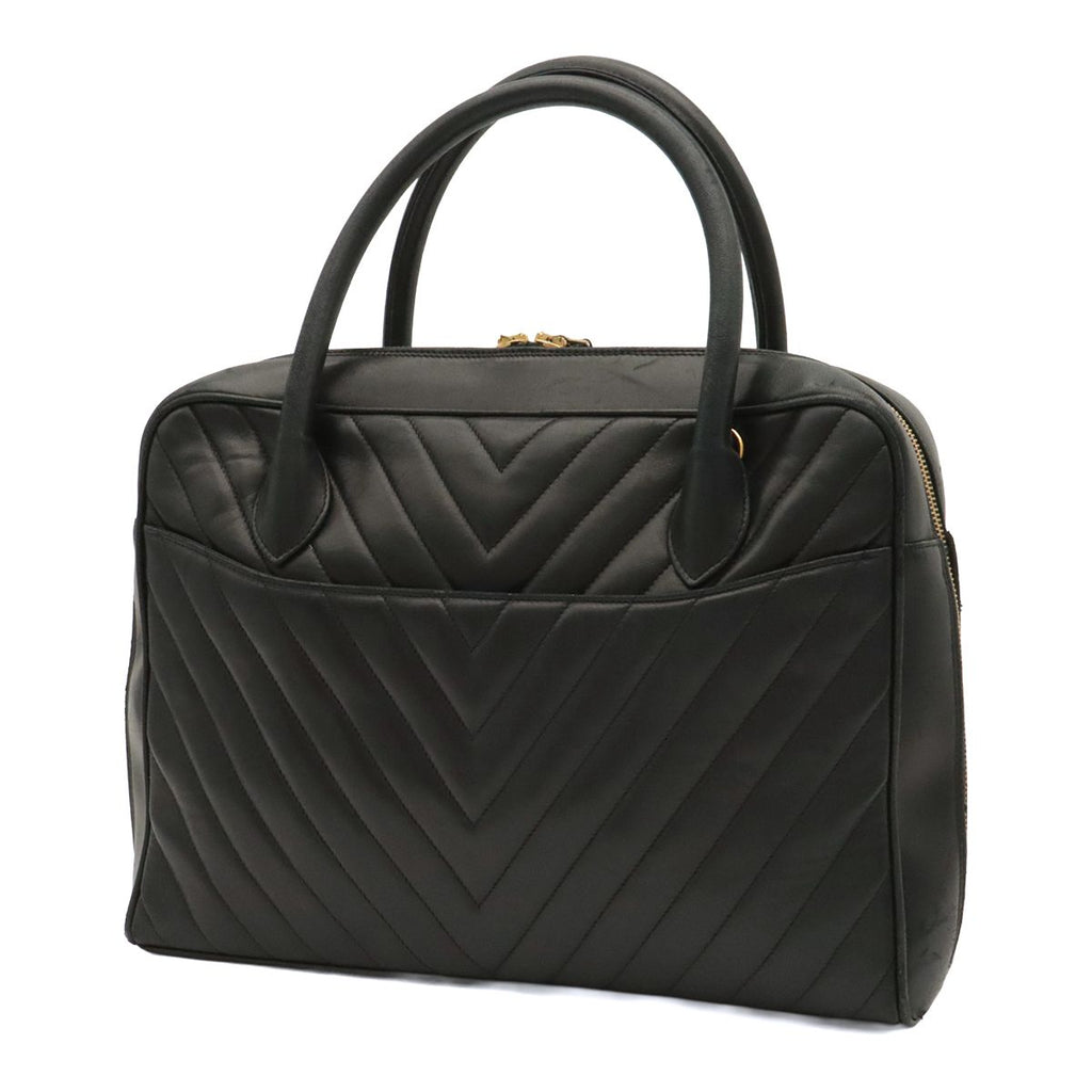 Chanel V-stitch Coco Ball Tote Bag Leather Black Gold — view 2