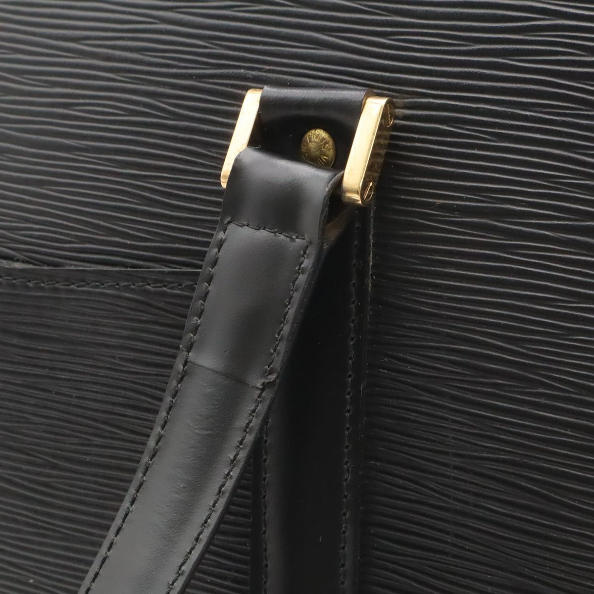 Louis Vuitton Epi Shoulder Bag Noir Black Gold — view 5