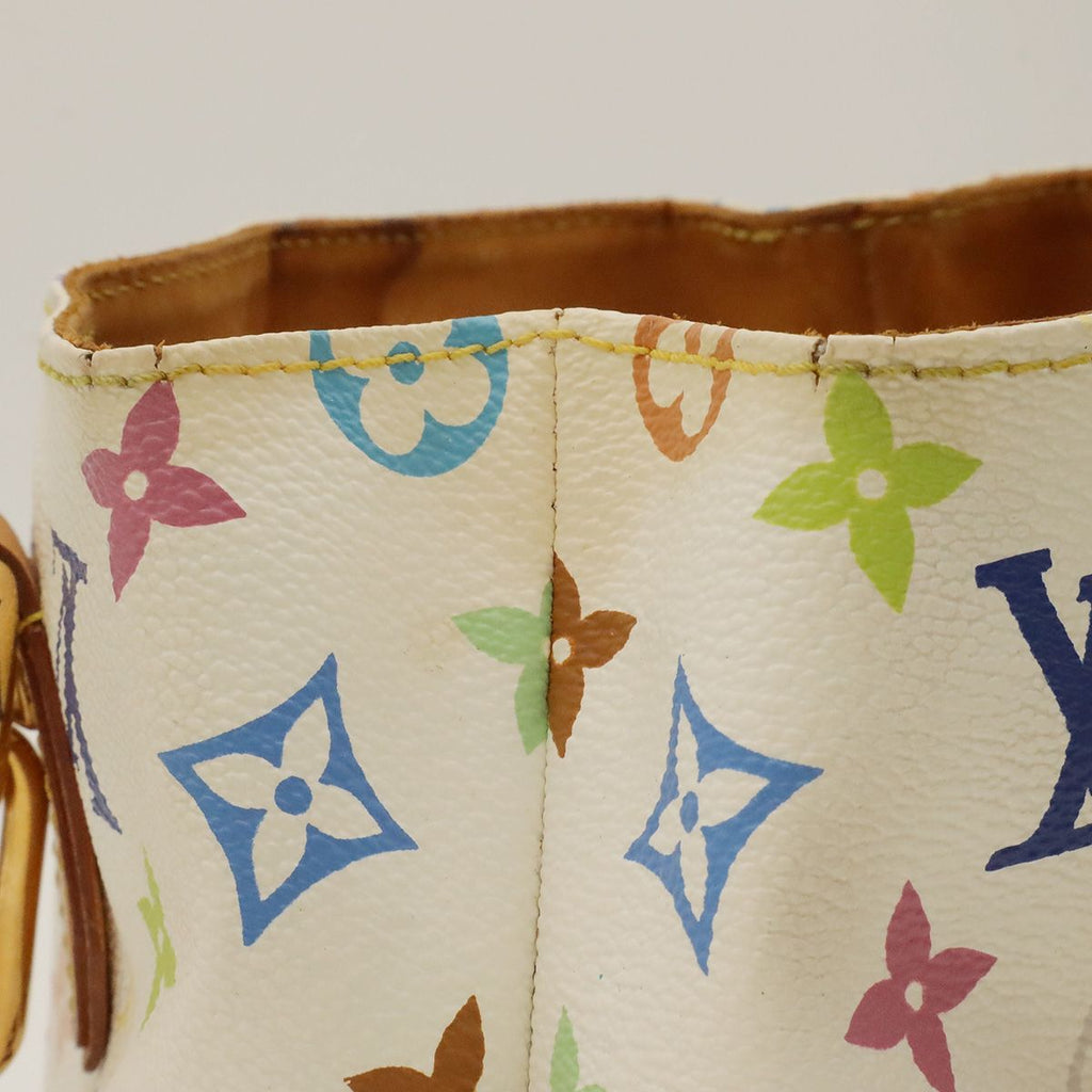 Louis Vuitton Monogram Multicolor Audra Tote Bag Chain Blanc White — view 5