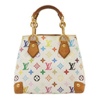 Louis Vuitton Monogram Multicolor Audra Tote Bag Chain Blanc White