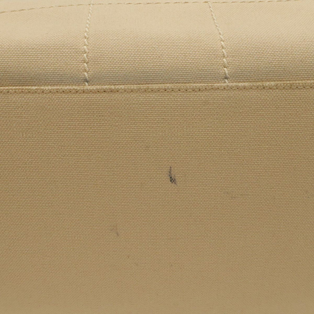 Chanel Choco Bar Wild Stitch CC Logo Mini Boston Bag Canvas Leather Beige Silver — view 4