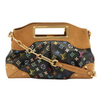 Louis Vuitton Monogram Multicolor Judy MM 2-Way Shoulder Bag Noir Black