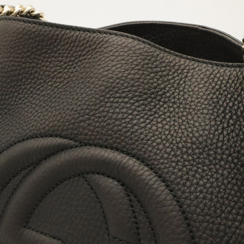 Gucci Soho Interlocking G Logo Chain Shoulder Bag Tote Tassel Charm Leather — view 4