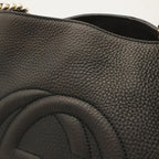 Gucci Soho Interlocking G Logo Chain Shoulder Bag Tote Tassel Charm Leather — view 4
