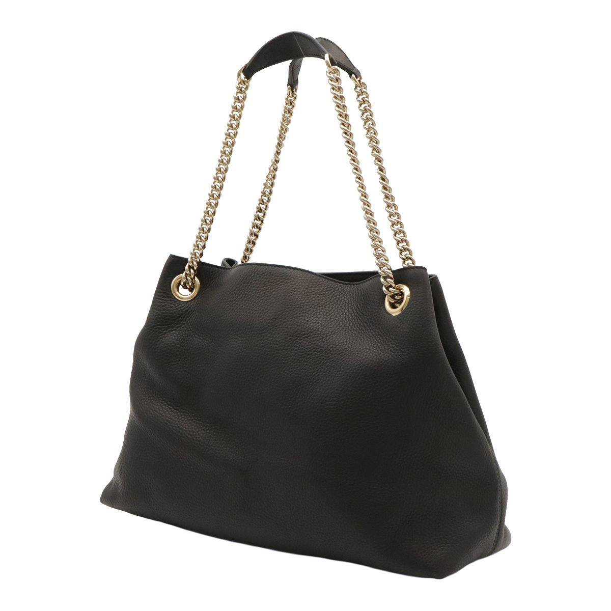 Gucci Soho Interlocking G Logo Chain Shoulder Bag Tote Tassel Charm Leather — view 2