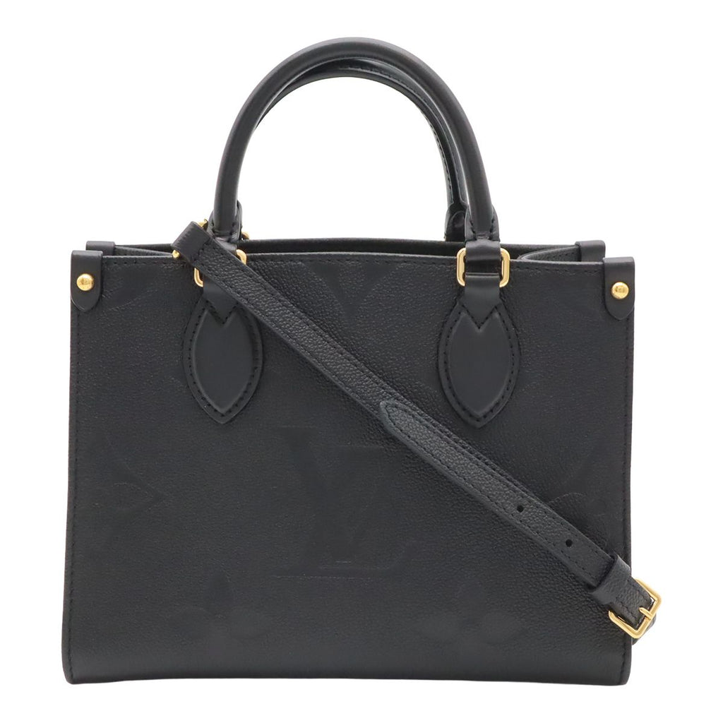 Louis Vuitton Monogram Empreinte On The Go PM 2-Way Shoulder Bag Noir Black