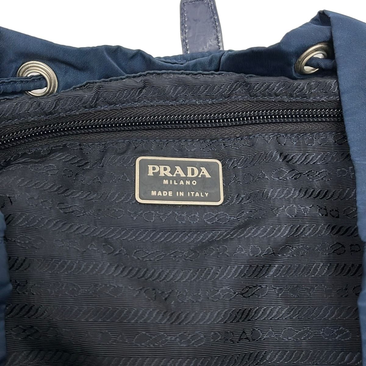 Prada Backpack Dark Navy — view 8