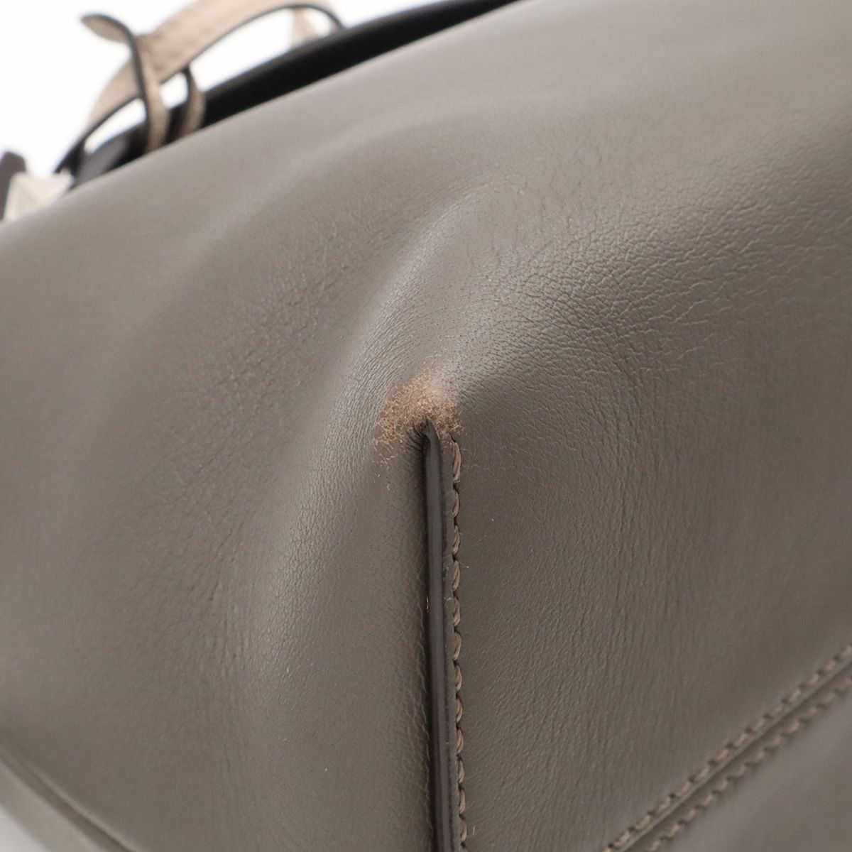 Fendi by the Way Medium 2-Way Shoulder Bag Leather Gray Black Silver — view 3