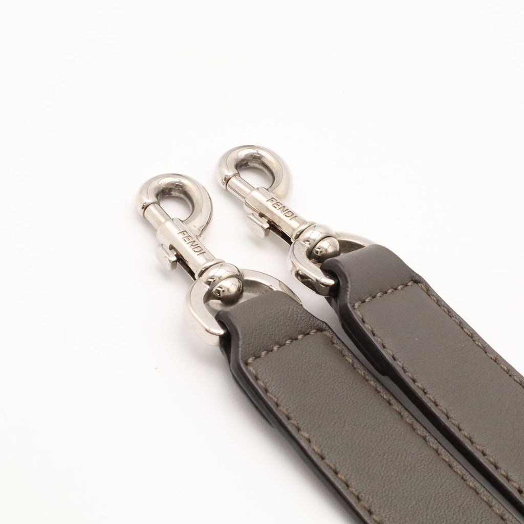 Fendi by the Way Medium 2-Way Shoulder Bag Leather Gray Black Silver — view 5