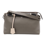 Fendi by the Way Medium 2-Way Shoulder Bag Leather Gray Black Silver