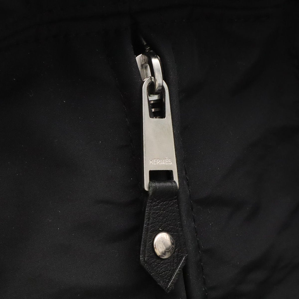 Hermes Acapulco PM Tote Bag Nylon Leather Black Silver — view 5