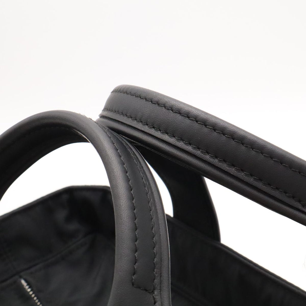 Hermes Acapulco PM Tote Bag Nylon Leather Black Silver — view 4