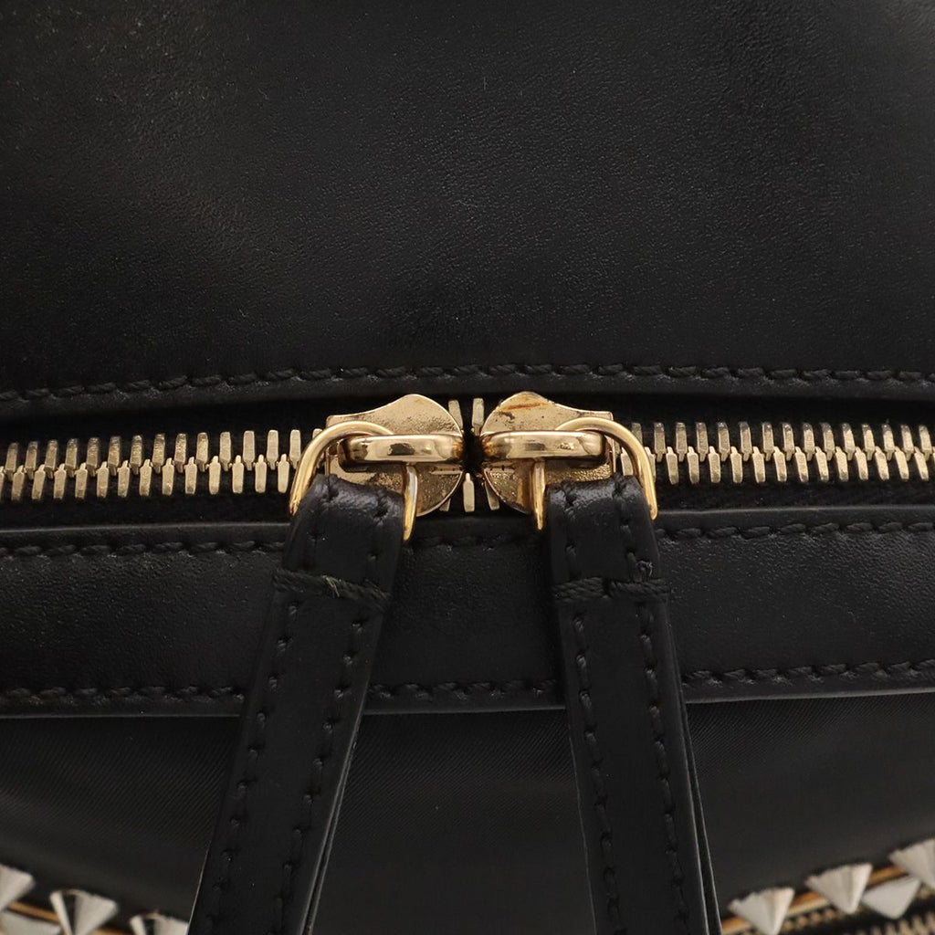 Fendi Bugs Monster Backpack Leather Nylon Black Gold — view 6