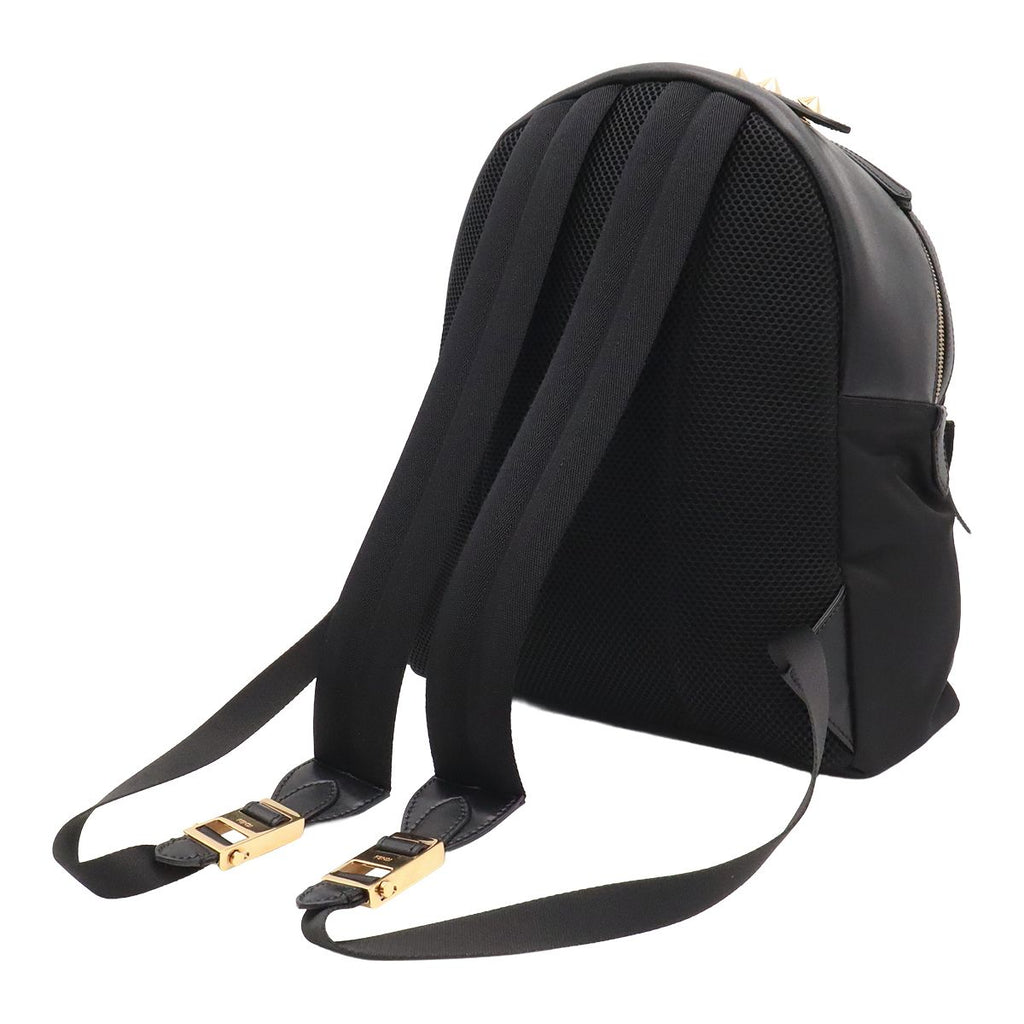 Fendi Bugs Monster Backpack Leather Nylon Black Gold — view 2