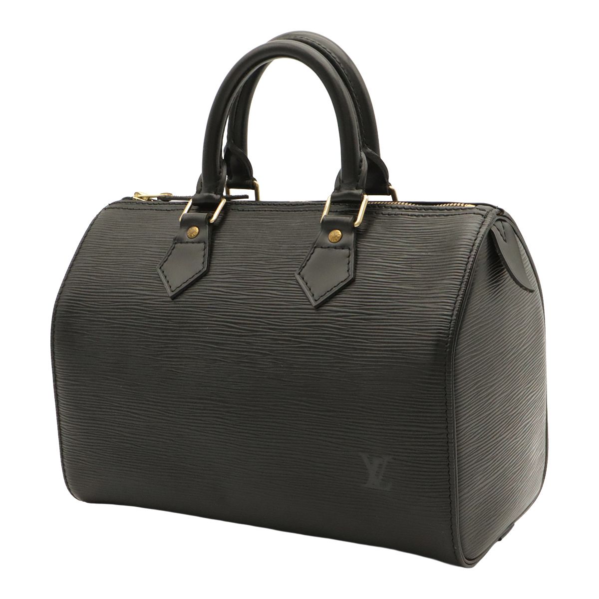 Louis Vuitton Epi Speedy 25 Mini Boston Bag Leather Noir Black Gold — view 2