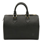 Louis Vuitton Epi Speedy 25 Mini Boston Bag Leather Noir Black Gold