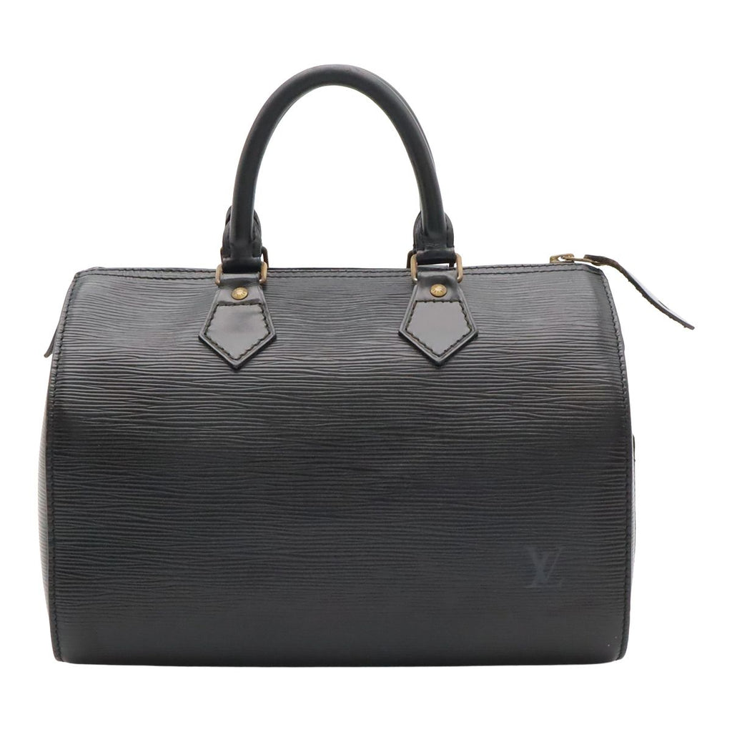 Louis Vuitton Epi Speedy 25 Mini Boston Bag Leather Noir Black Gold