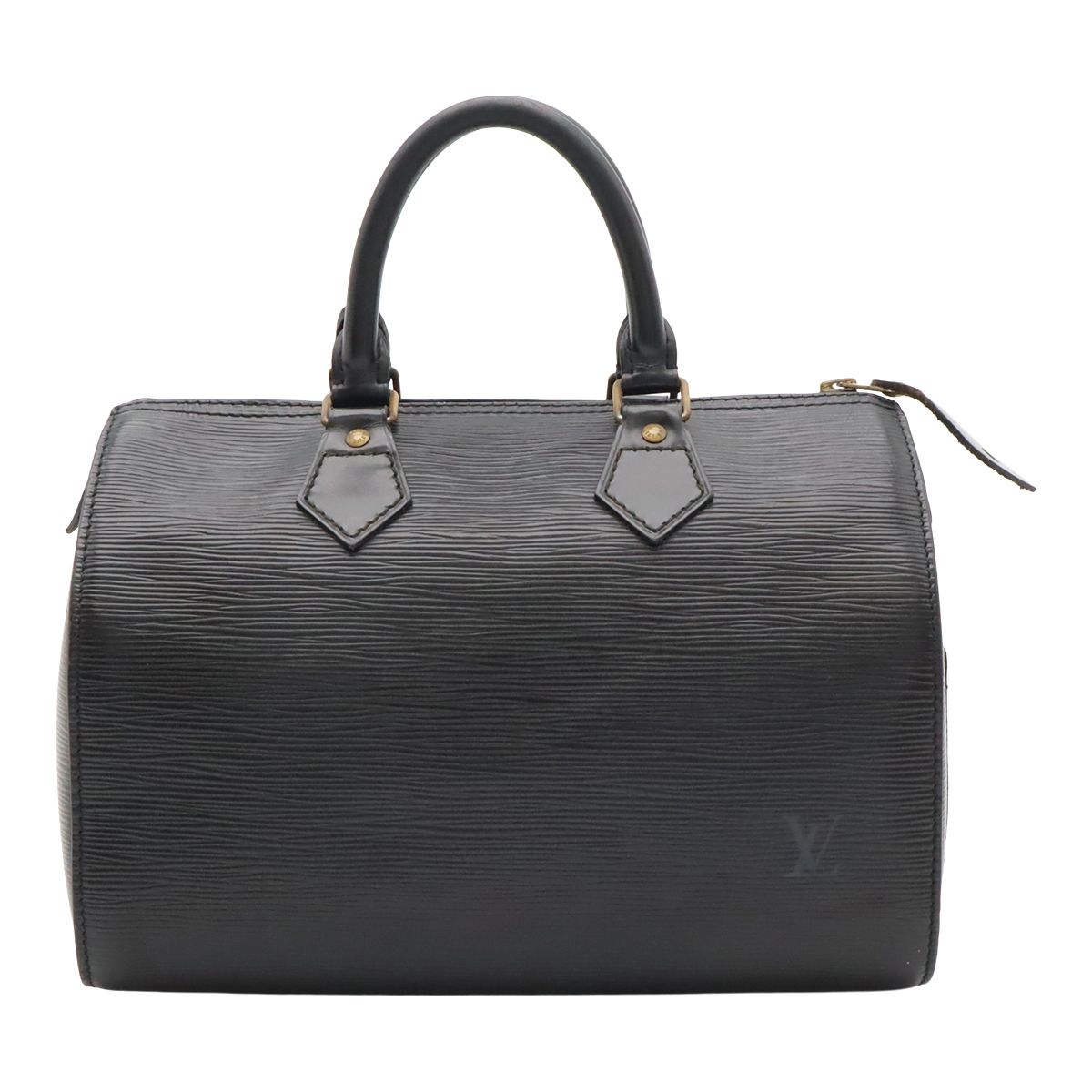 Louis Vuitton Epi Speedy 25 Mini Boston Bag Leather Noir Black Gold