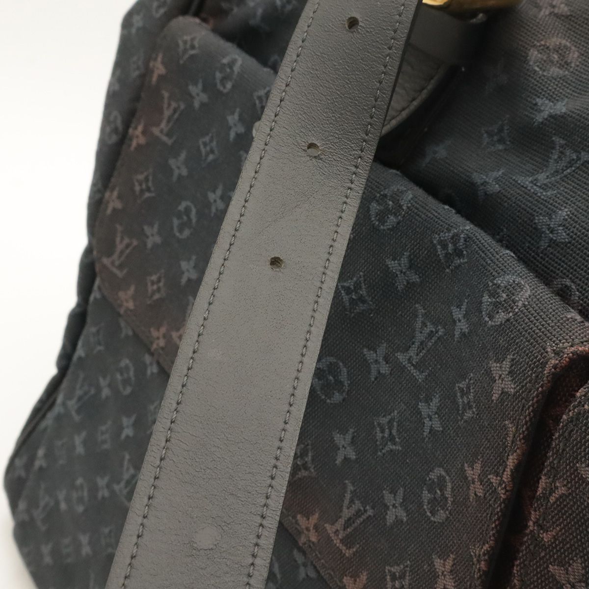 Louis Vuitton Monogram Mini Louise Boston Bag Canvas Blue — view 5