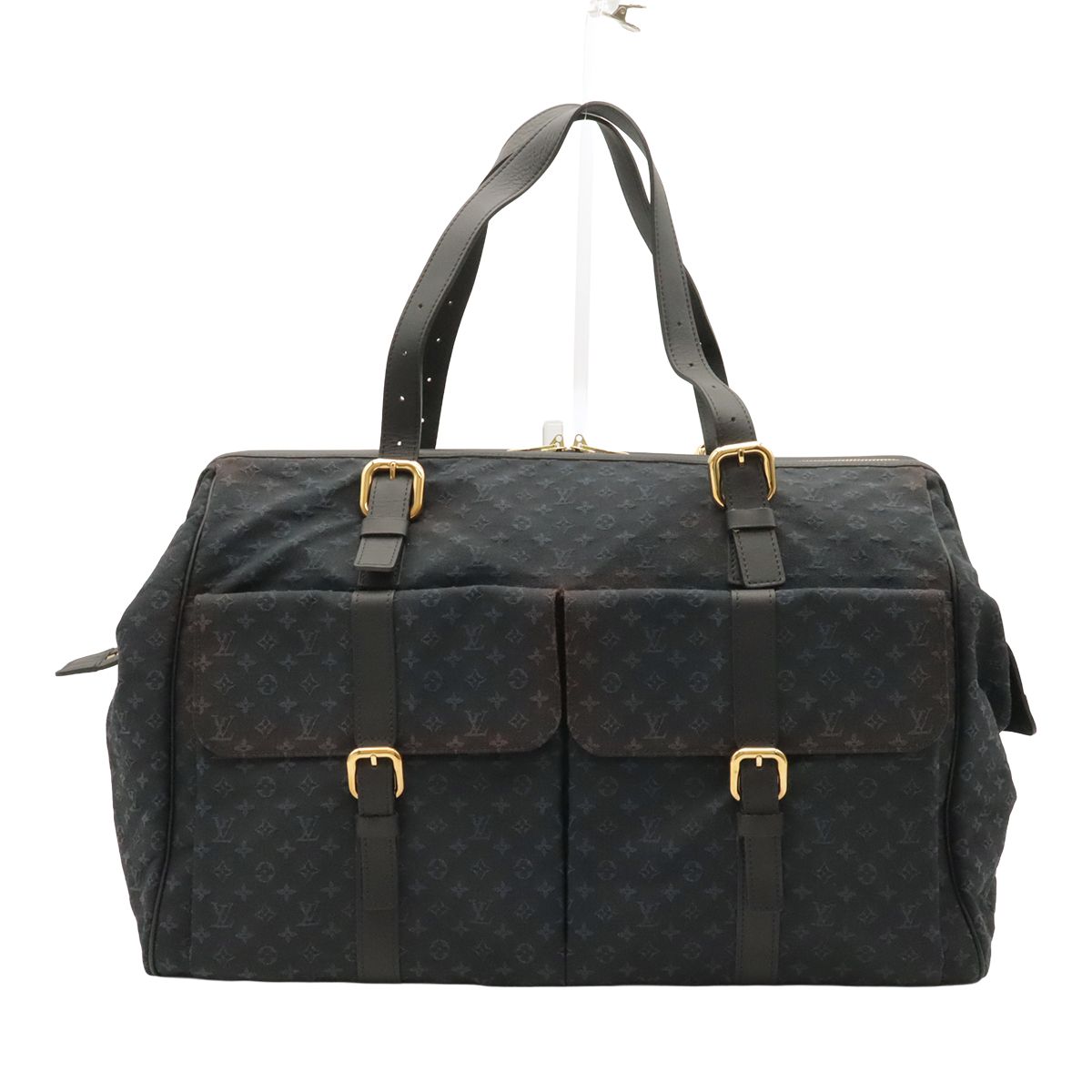 Louis Vuitton Monogram Mini Louise Boston Bag Canvas Blue