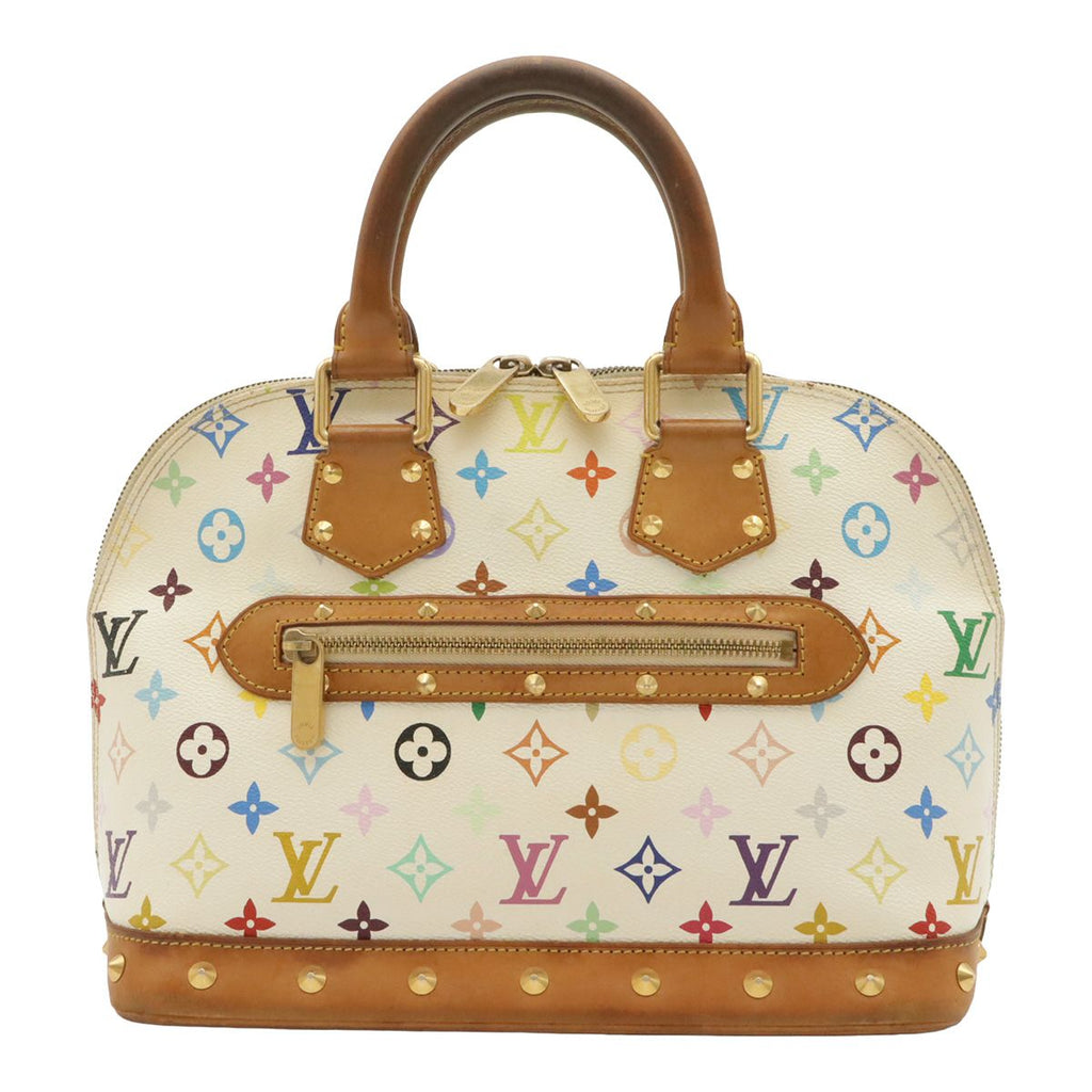 Louis Vuitton Monogram Multicolor Alma Handbag Blanc White