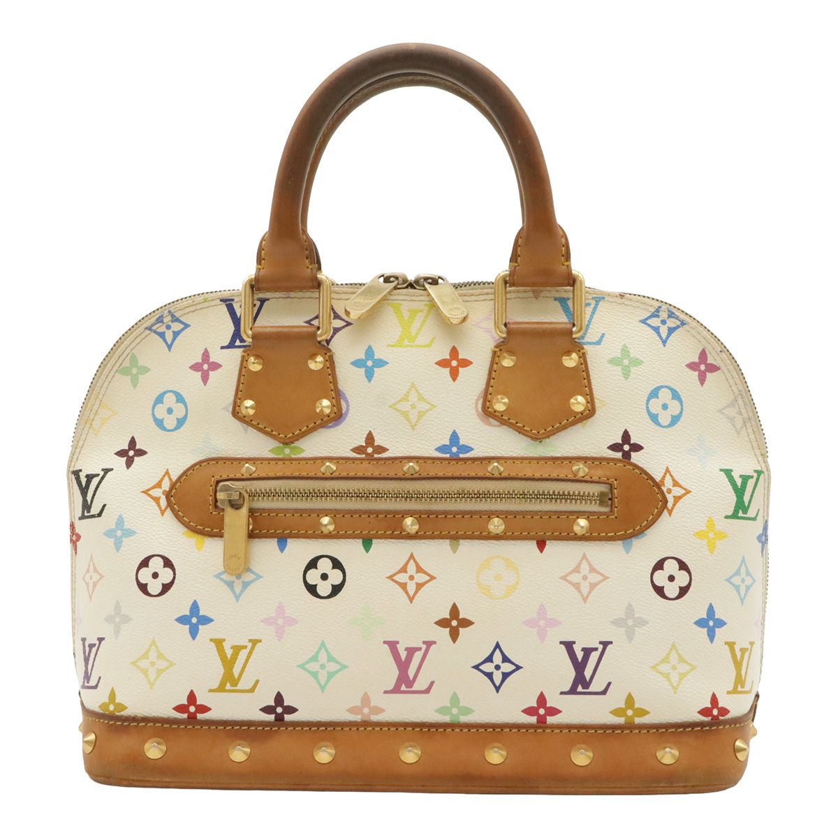 Louis Vuitton Monogram Multicolor Alma Handbag Blanc White