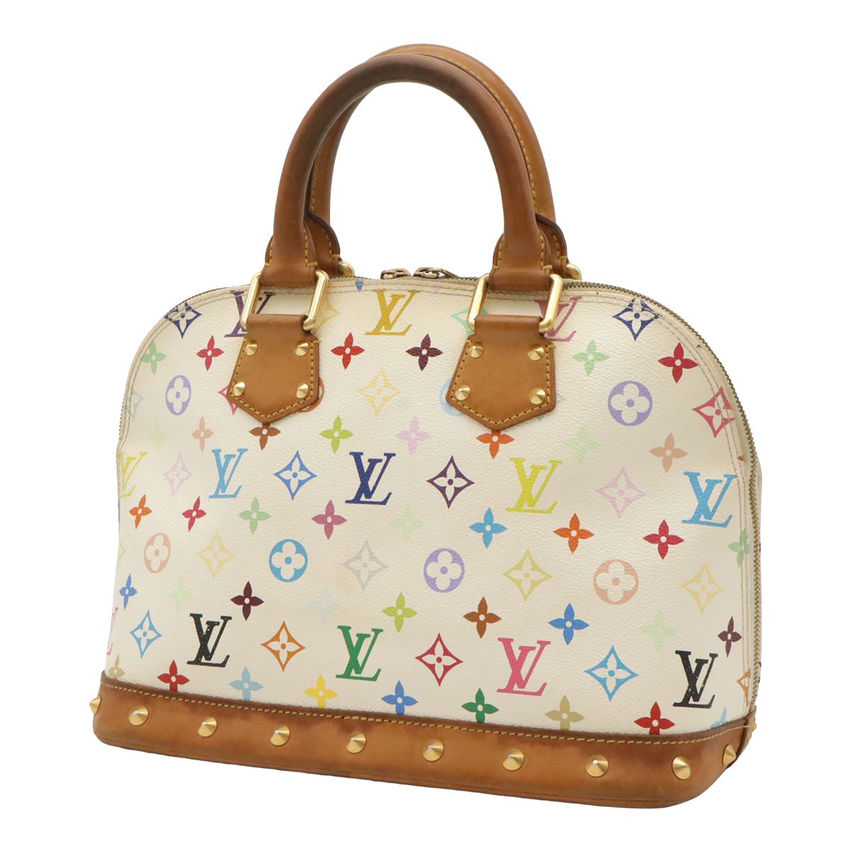 Louis Vuitton Monogram Multicolor Alma Handbag Blanc White — view 2