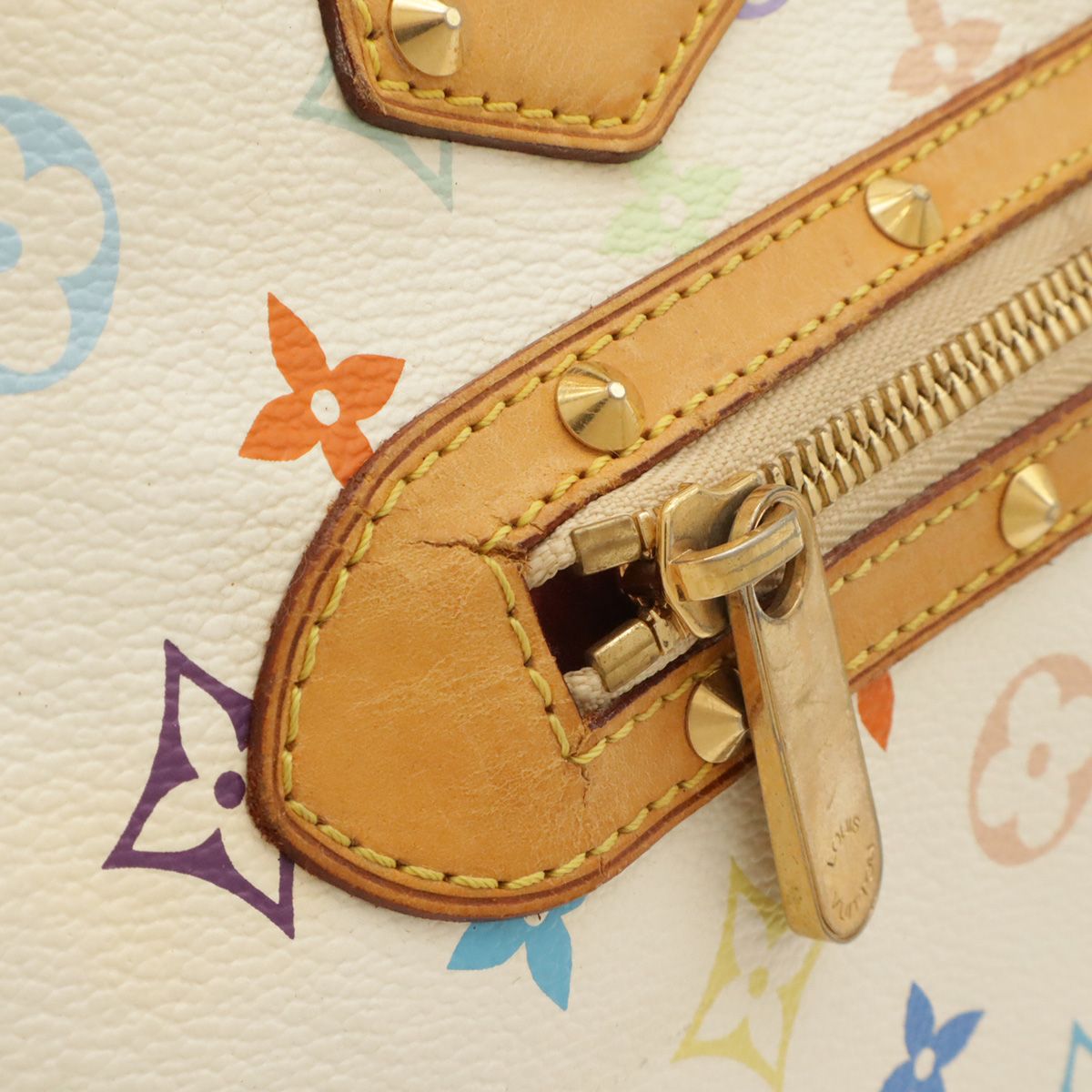 Louis Vuitton Monogram Multicolor Alma Handbag Blanc White — view 5