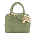 Loewe Amazona 16 Square Anagram Mini Bag 2-Way Leather Green Gold