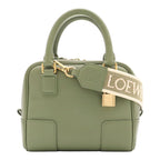 Loewe Amazona 16 Square Anagram Mini Bag 2-Way Leather Green Gold