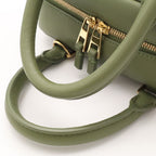 Loewe Amazona 16 Square Anagram Mini Bag 2-Way Leather Green Gold — view 4