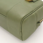 Loewe Amazona 16 Square Anagram Mini Bag 2-Way Leather Green Gold — view 3